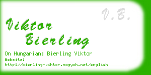 viktor bierling business card